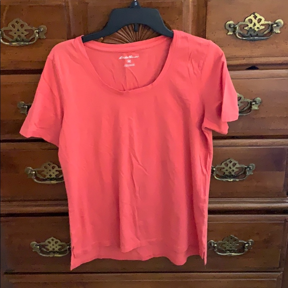 Purple and peach tee shirts